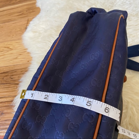 Gucci Guccissma Nylon Diaper Bag Navy Sheen Monogram - Picture 13 of 14
